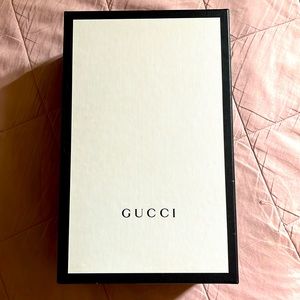 Black chunky heel Gucci sandals